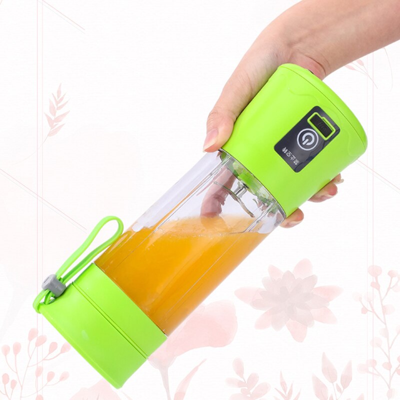 Hand Juicer Maker Fruit Blender Usb Blender Kitchen Mixer Kitche-6-blade Portable Home Usb Rechargeable Electric Fruit Extractor Juice Blender Machine